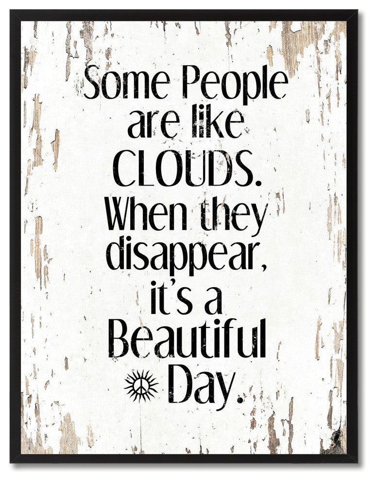 Some People Like Clouds Inspirational, Canvas, Picture Frame, 28"X37"