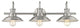 3 Light Rustic Bathroom Fixture in Satin Nickel