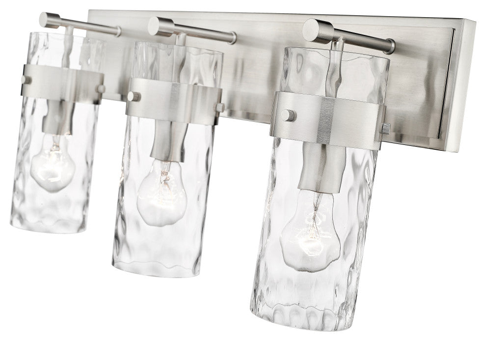 Zlite 3035-3V-BN 3-Light Vanity, Clear