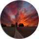 Pathway To Fairy Autumn Sky, Landscape Disc Metal Wall Art, 36"