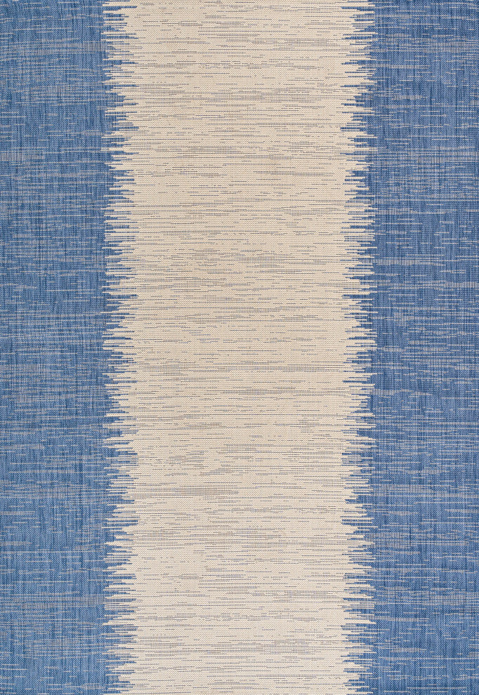 Tavira Modern Strie' Area Rug, Blue/Beige, 5 X 8