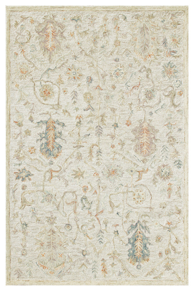 Ox Bay Vin Ira Ivory Abstract Hand-Tufted Area Rug, 9' X 12'