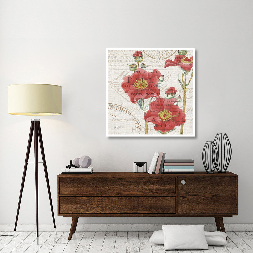 "Bookshelf Botanical V" Digital Paper Print by Katie Pertiet, 42"x42"