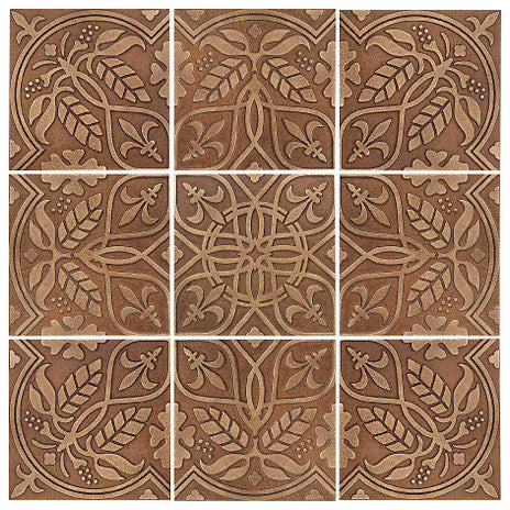 6"x6" Harvest Backsplash, Bronze, Set of 9