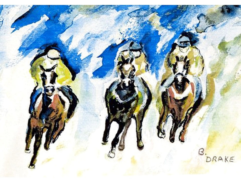 Three Racing Door Mat 18x26