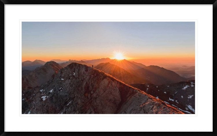 "Running On The Ridge" Framed Digital Print by Ales Krivec, 38x23"