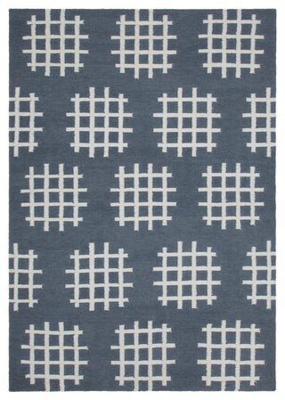 Lima Contemporary Area Rug, DarkGray and Ivory, 5'x7'