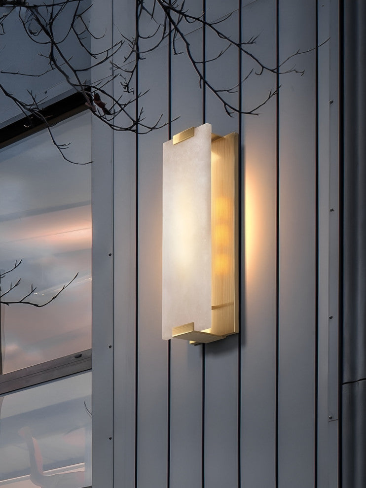 Luxury Copper-Marble LED Wall Lamp for Living Room, Bedroom