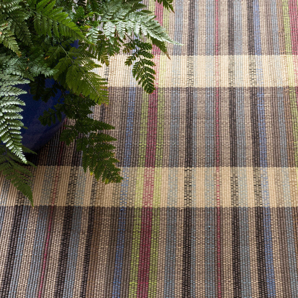 Dash & Albert Swedish Rag Handwoven Indoor/Outdoor Rug, Blue, Runner-2'6" x 8'