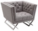 Odyssey Sofa Chair In Brushed Stainless Steel Finish