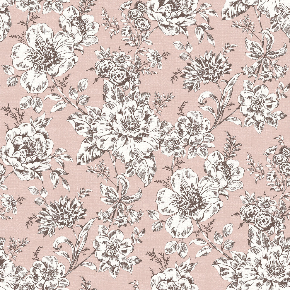Pink Winifred Peel & Stick Wallpaper