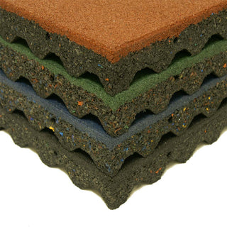 Rubber-Cal Eco-Safety Interlocking Tiles, 2.5", Green, 150 Pack