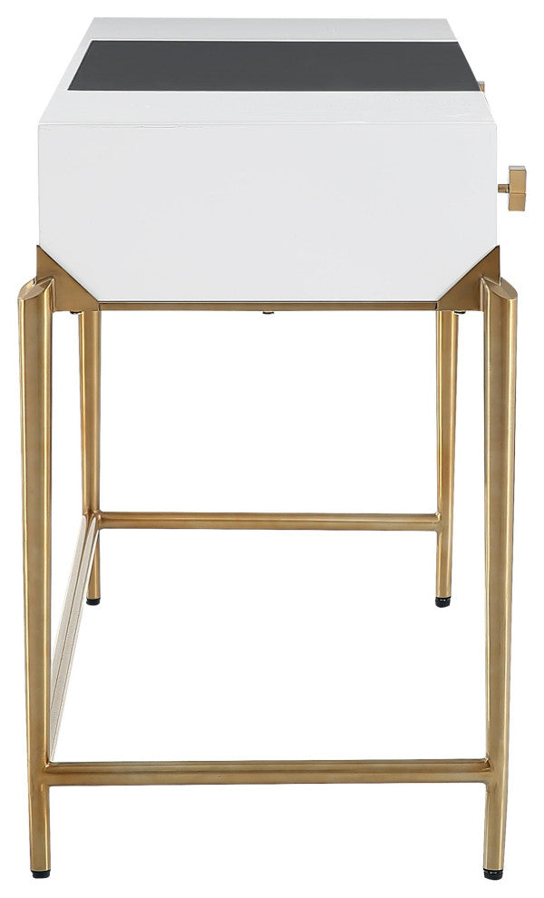 TOV Furniture Bajo White Lacquer Desk
