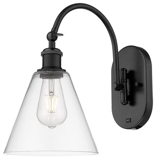 Innovations 518-1W-BK-GBC-82 1-Light Sconce, Matte Black