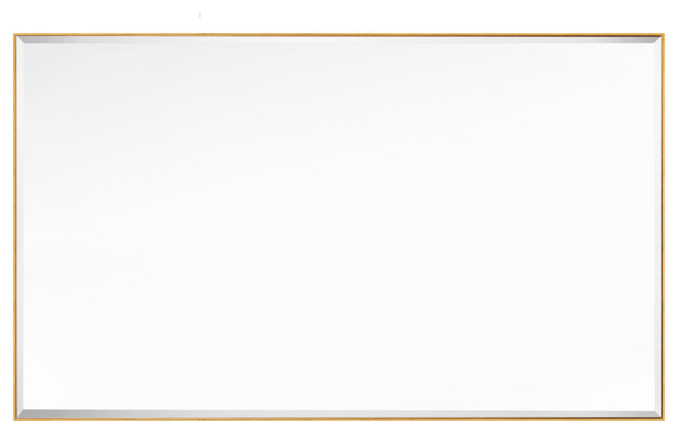 Metal Framed Rectangle Beveled Edge Wall Mirror Bathroom Vanity Mirror, Gold, 24"x40"