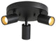Vidalite Shura Integrated LED 3 Head Flush Mount, Black
