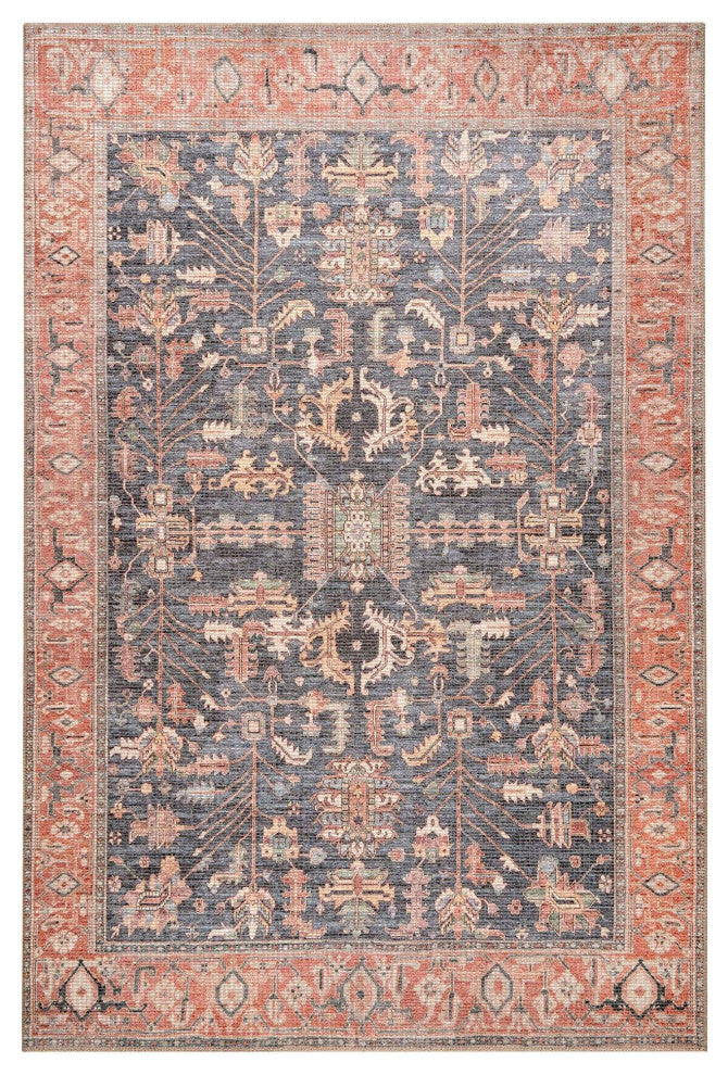 Avalon Persian Border Area Rug - Red, 3'9"x5'6"