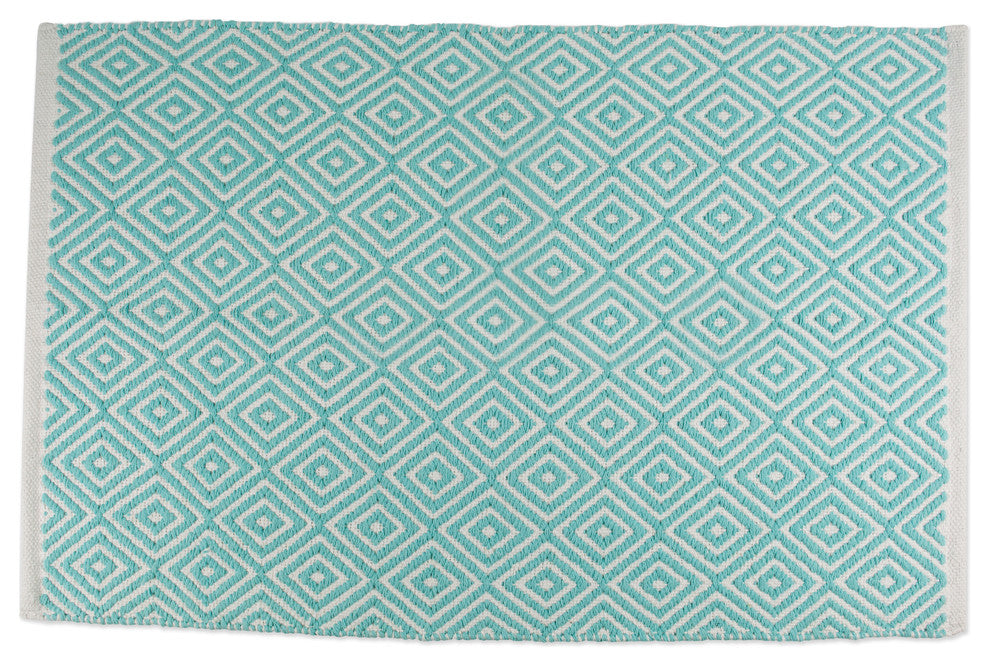 DII Rug Diamond 2'x3' Aqua