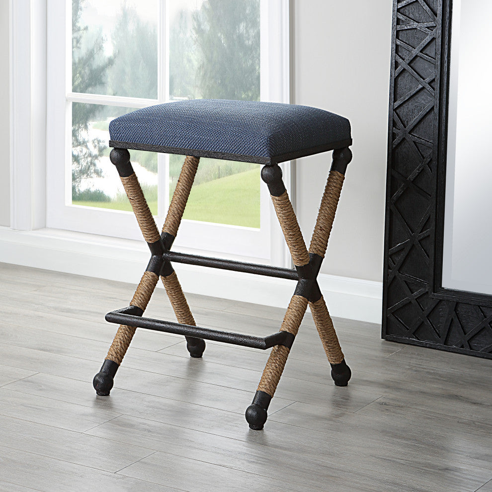 Uttermost Firth Counter Stool 23710, Navy