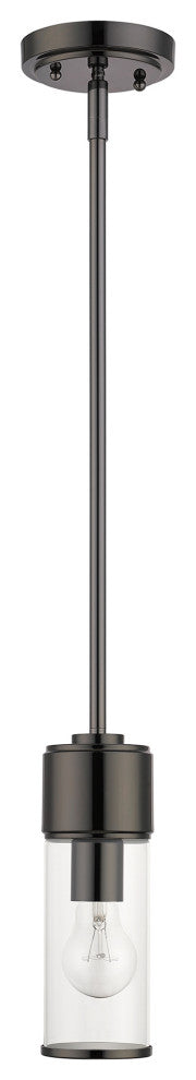 Quincy 1-Light Black Chrome Mini Pendant