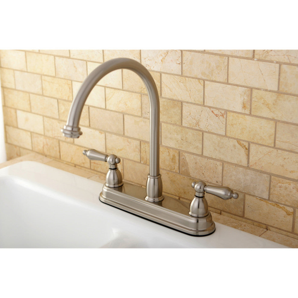 Kingston Brass Centerset Kitchen Faucet, Brushed Nickel