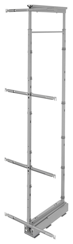 Adjustable Solid Surface Pantry System for Tall Pantry Cabinets, Gray, 19.25"