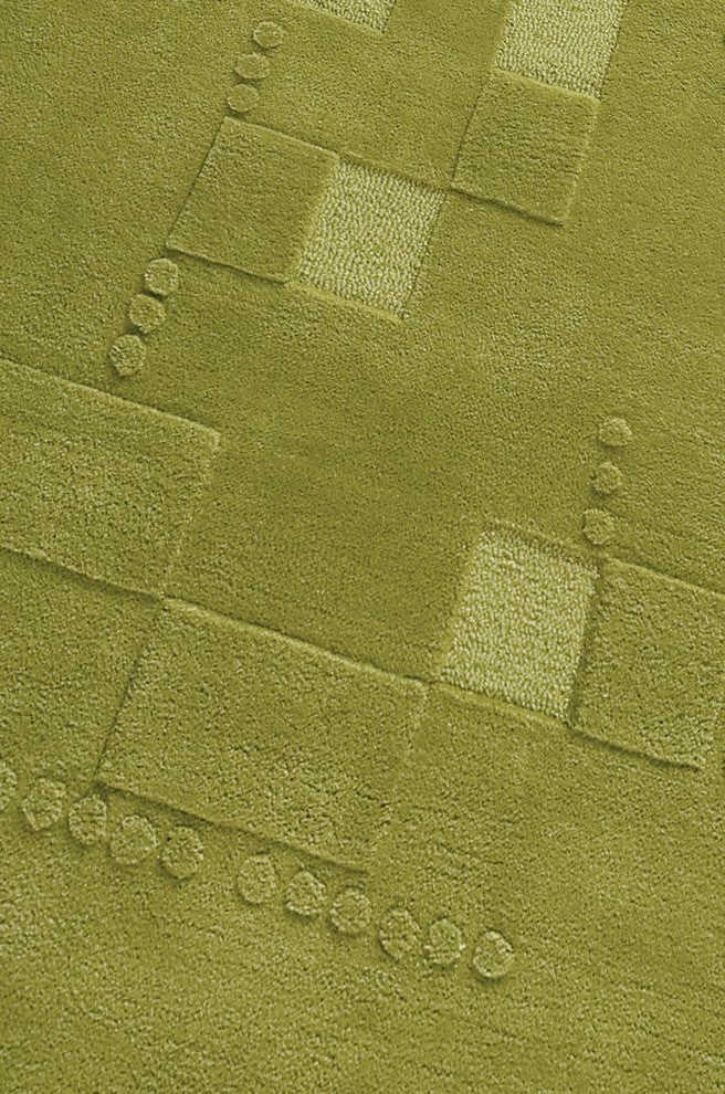 Hand Tufted Green Wool Area Rug