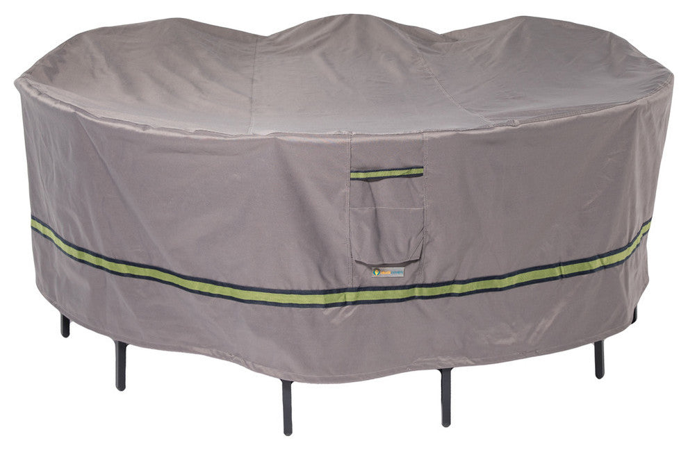 Duck Covers Soteria RainProof 76 in. Round Patio Table with Chairs Cover
