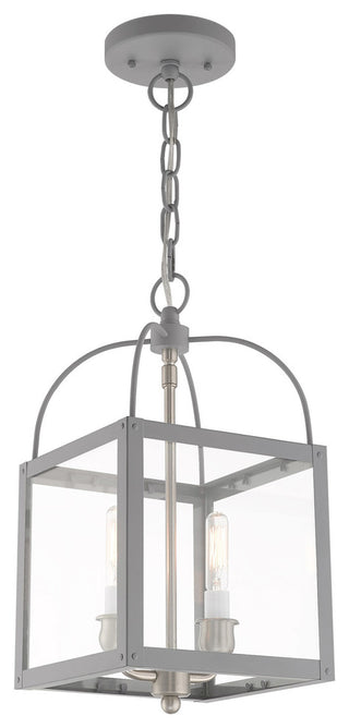 Livex Lighting Nordic Gray 2-Light Convertible Mini Pendant/Ceiling Mount