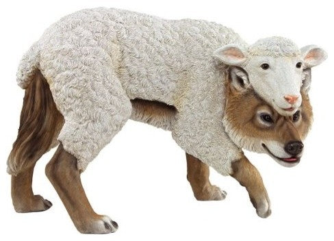 Wolf In Sheeps Clothing Statue