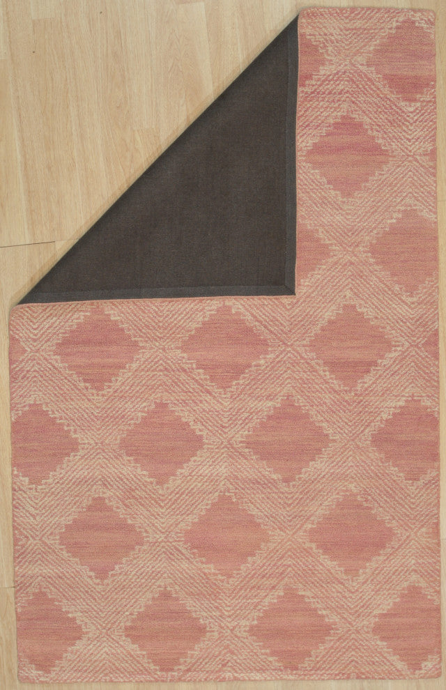 Hand-Tufted Wool Pink Contemporary Spring 2020 Rug, 5'x8'