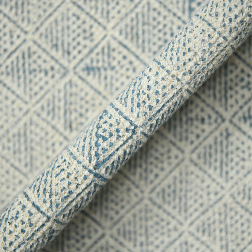 DUNE Estra Area Rug, Blue, 5' x 7'6", Bordered