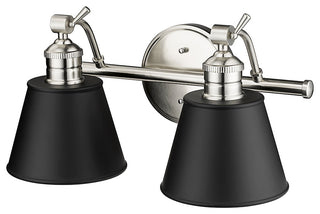 2 Light 15.9" Brushed Nickel Vanity Light