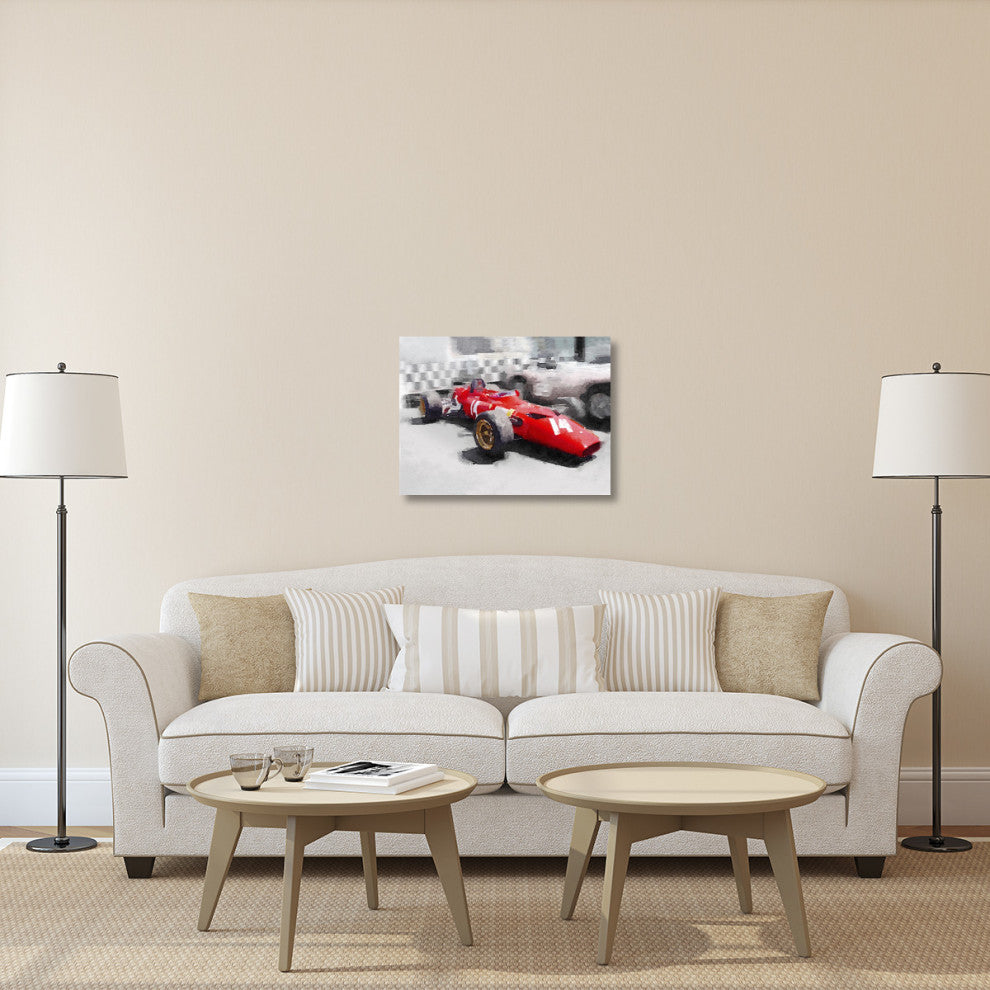 "Ferrari 312 Laguna Seca Watercolor" Fine Art Print