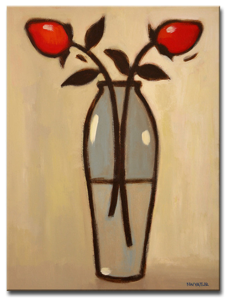 Ready2HangArt Canvas Art ''Minimalist Rose II'' by Norman Wyatt, 30"x20"