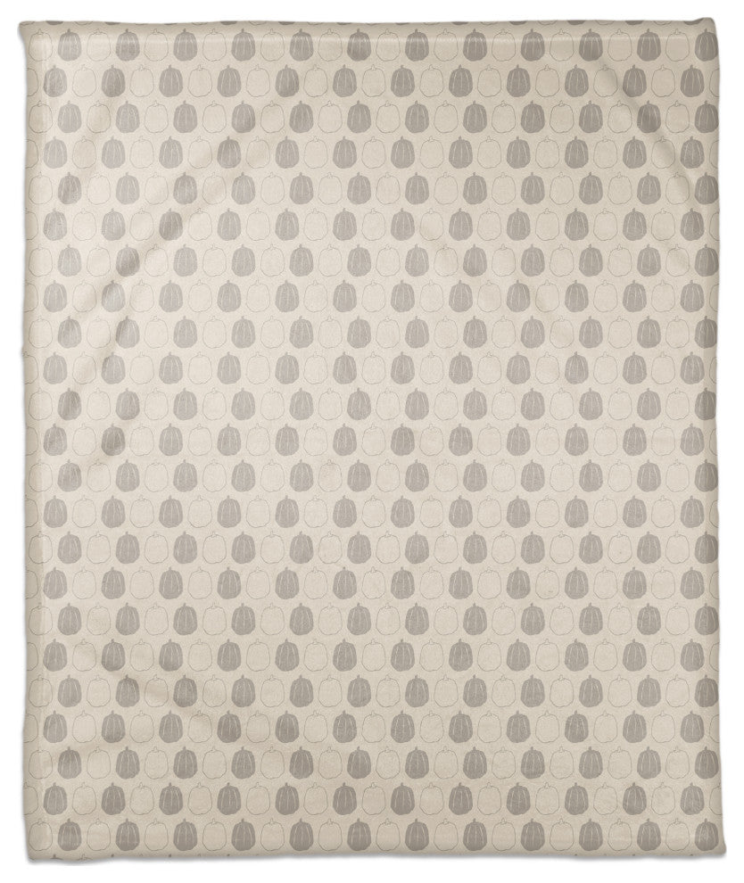 Gray Pumpkin Pattern 50x60 Coral Fleece Blanket