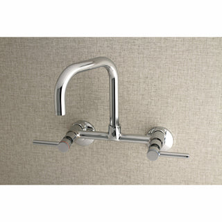 Kingston Brass Two-Handle Wall Mount Kitchen Faucet, Polished Chrome