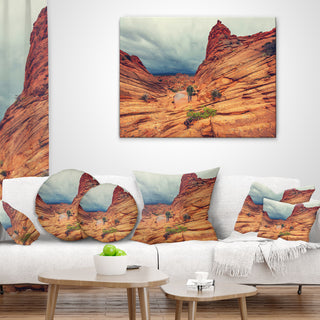 Wild Vermillion Cliffs Utah Landscape Printed Throw Pillow, 16"x16"