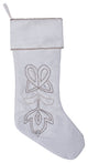 Vickerman Qtx17021 Decorative 8"X19" Pointed Beaded Christmas Stocking
