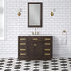 Chestnut 48" Bath Vanity, Brown Oak, Faucet, Satin Gold Hardware