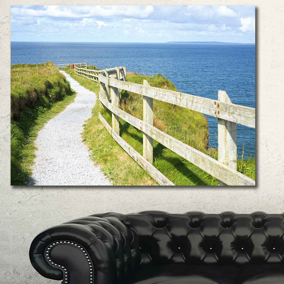 Cliff Walk on Wild Atlantic Way, Landscape Canvas Art Print, 40"x30"