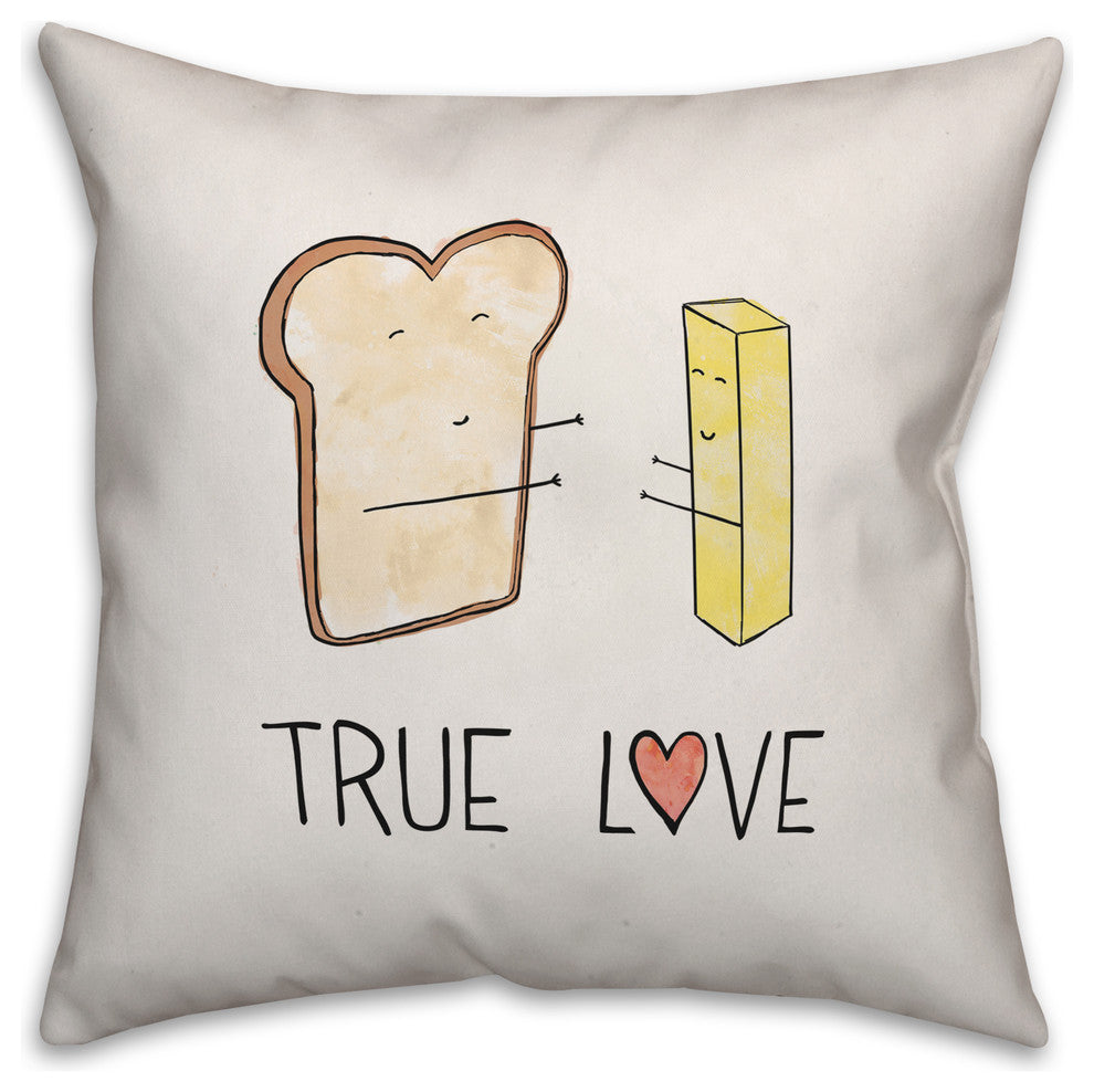 Bread and Butter Love 16x16 Throw Pillow