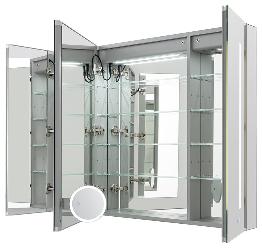 Signature Royale 48" LED Medicine Cabinet Defogger, Adjustable Magnifying Mirror