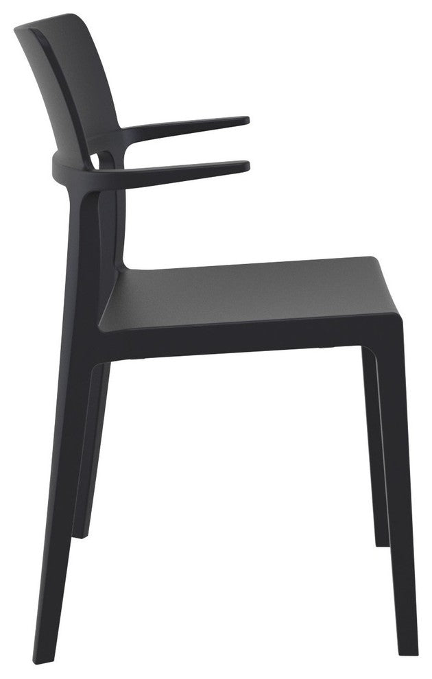 Compamia Plus Arm Chair, Black, Set of 2