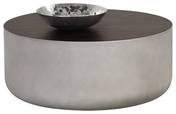 Diaz Coffee Table, Gray, Wood Grain Brown