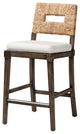Eila Mahogany & Rattan Counter Stool