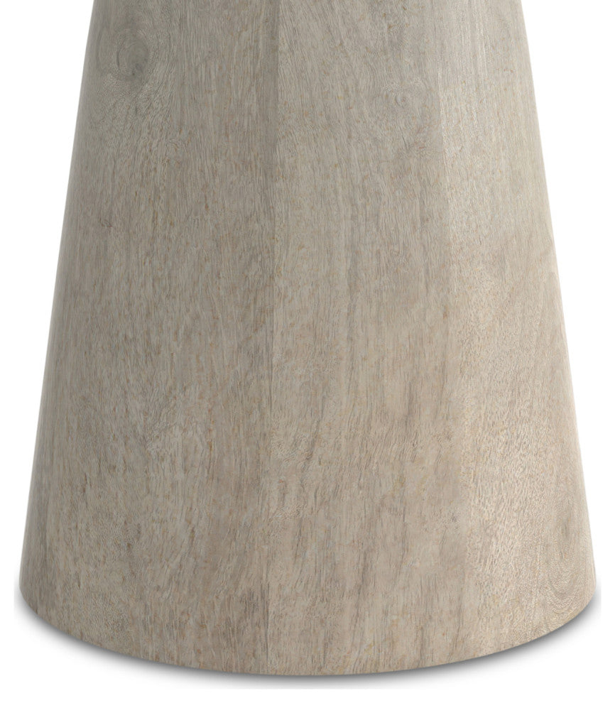 Finchley SOLID MANGO WOOD Side Table, White Wash
