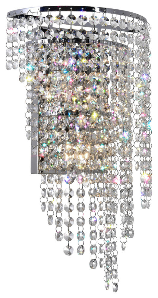CWI Lighting 8024W9C Prism 3 Light Wall Sconce With Chrome Finish