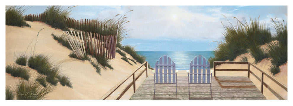 "Blue Skies Panel" Digital Paper Print by Diane Romanello, 38"x14"
