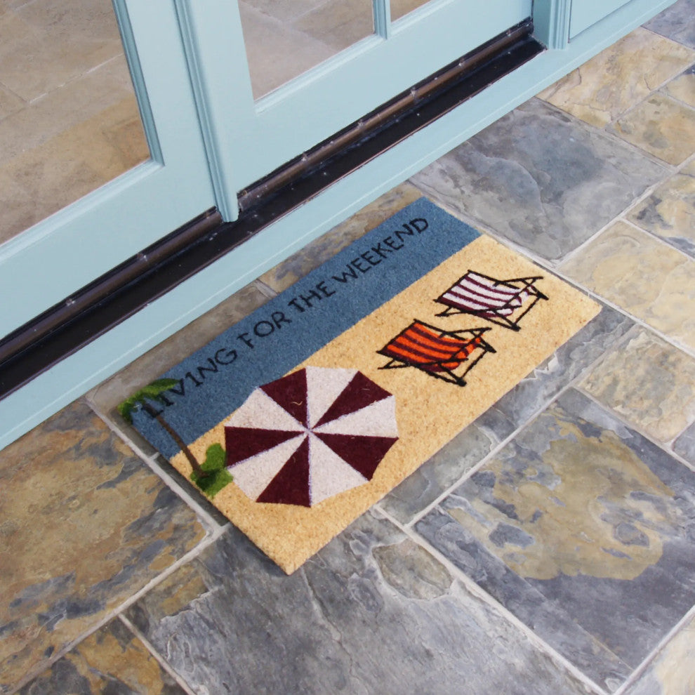 Rubber-Cal Summer "Beach Doormat" Kit 18" x 30" 2 Door Mats
